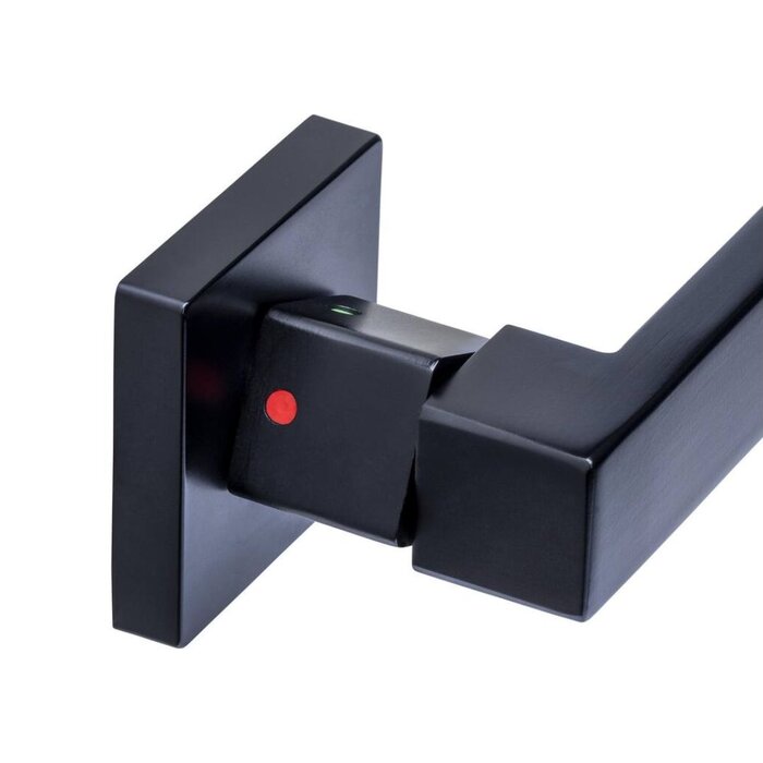 Intersteel Poignée de porte Prolock Cunera Black avec mécanisme de blocage – rosace carrée