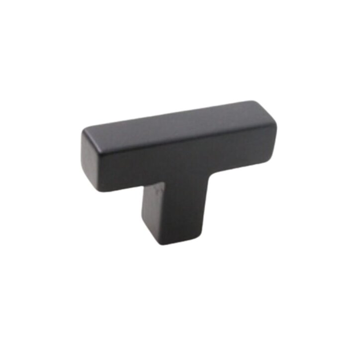I.B.E. T-shaped furniture knob, square, 55x36x15 mm, black