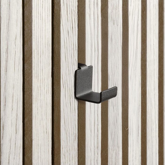 Dulimex Set of 2 black hooks for acoustic panels