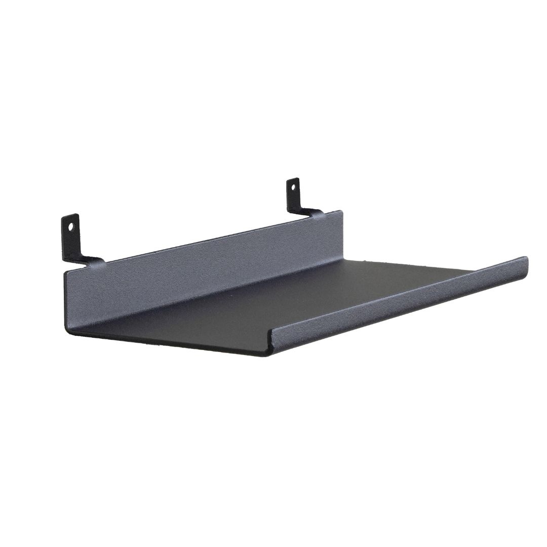 Zwarte wandplank voor akoestisch paneel 200 mm