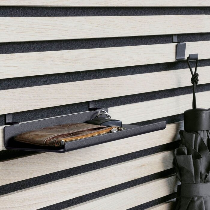 Dulimex Étagère murale noire pour panneau acoustique 200 mm