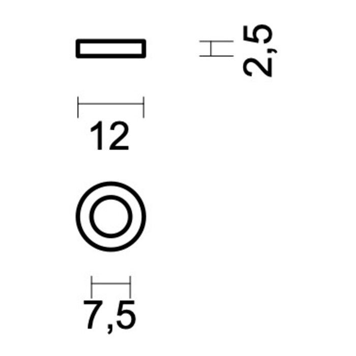 HDD Inox ring voor scharnier 80x80x2,5mm - Dikte 2,5mm