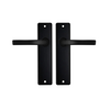 DKS Black door handles EDGE on short backplate with handle Block