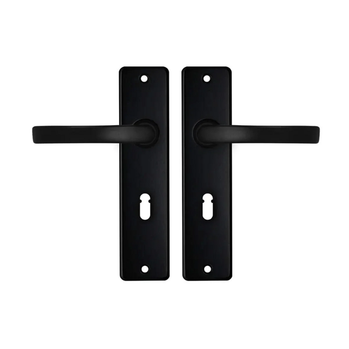 DKS Black aluminum door handles EDGE on short plate with handle Block