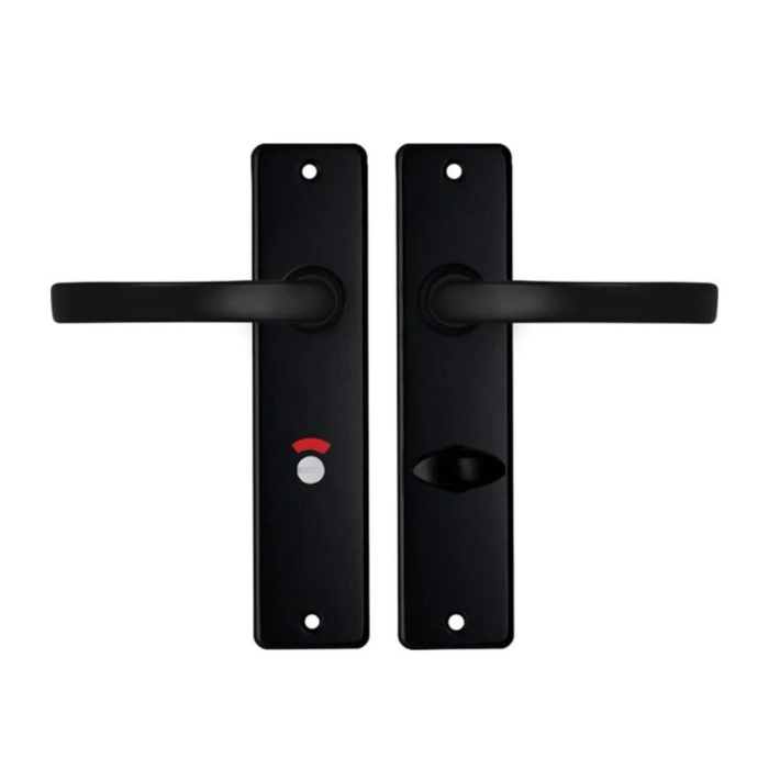 DKS Black aluminum door handles EDGE on short plate with handle Block