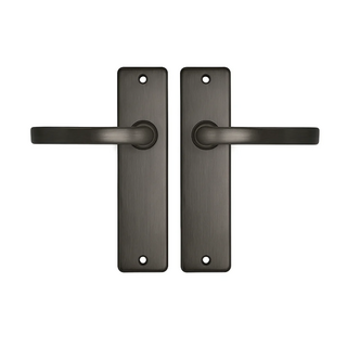 DKS Anthracite gray door handles EDGE on short backplate with handle Block