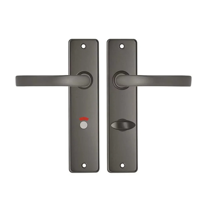 DKS Türgriffe aus anthrazitgrauem Aluminium, EDGE-Profil, kurze Abdeckung mit Griffblock