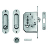 HDD Sliding door bowl FRA oval per set stainless steel look with lock
