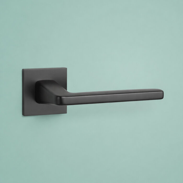 Aprile Schwarze massive Aprile-Türgriffe ERBA quadratisch 53x53x7 mm