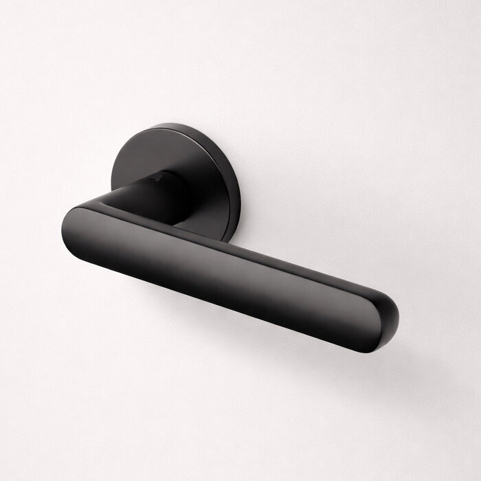 Aprile Poignées de porte Aprile noires pleines FRAGOLA Ø 53x7 mm