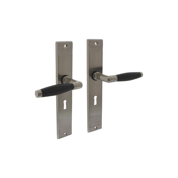 Intersteel Intersteel Door handle 'Ton Basic' with shield nickel matt