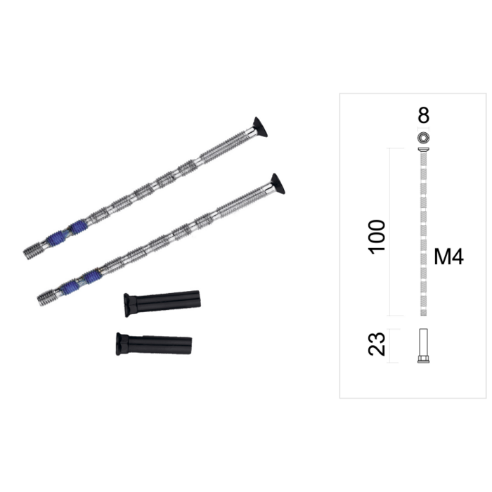HDD Vis brevetée 100 mm noire