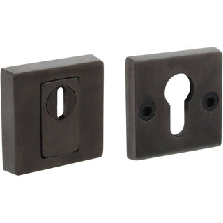 Olivari Olivari SKG3 security rosettes square 54x54x12mm profile cylinder hole with core pull protection PVD anthracite matt titanium