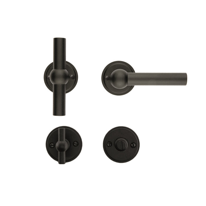 HDD Poignées de porte noires PETANA T+L - laque texturée UV