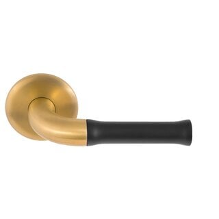Formani Door handles NOUR EV101/64 - Matt gold PVD/matte black
