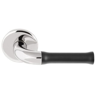 Formani Poignées de porte NOUR EV100/64 - Acier inoxydable poli/noir mat