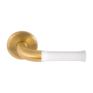 Formani Door handles NOUR EV100/64 - Matt gold PVD/white