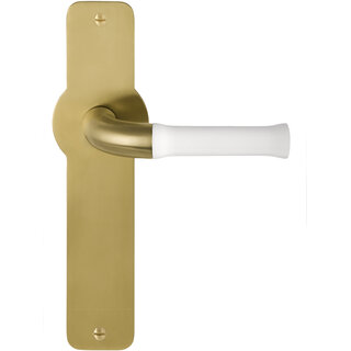 Formani Deurklinken NOUR EV100P210SFC op schild - mat goud PVD/Wit