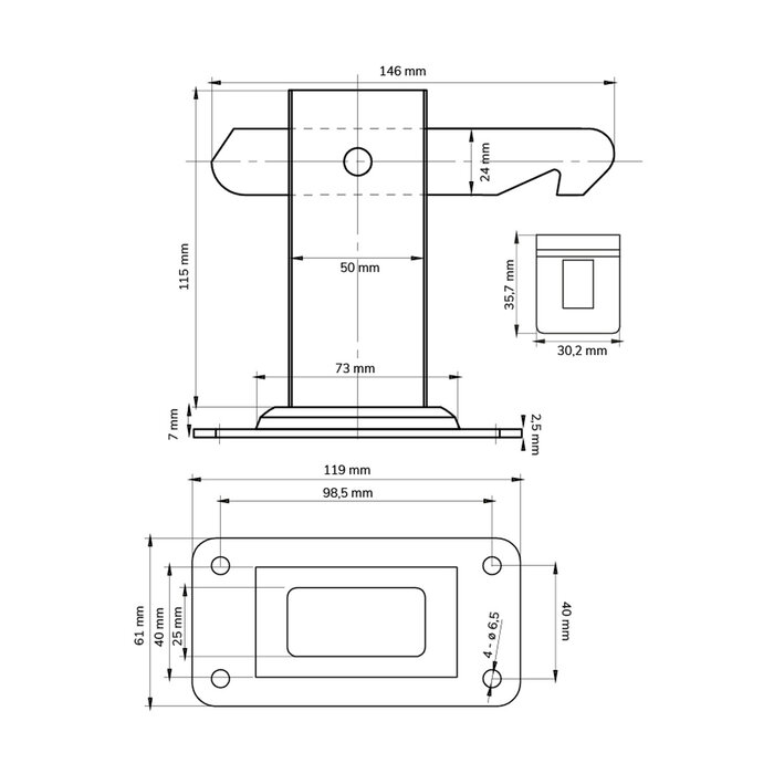 Dulimex Door stopper floor and wall model