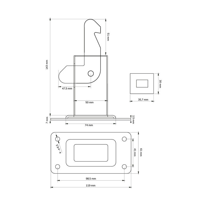 Dulimex Modèle de butoir de porte pour sol et mur