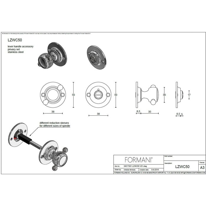 Formani Formani WC-Set BOSCO - LZWC50/LZWC50B - polierter Edelstahl