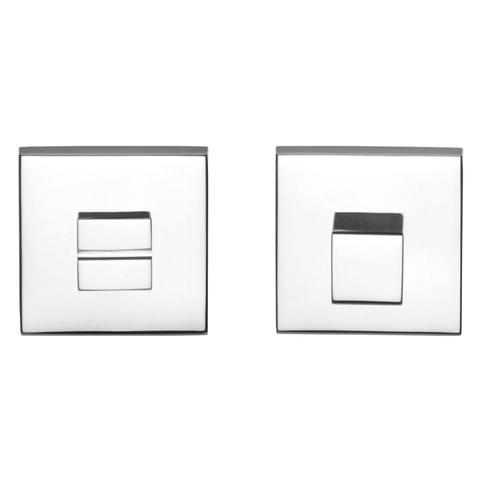 Formani Eckige WC-Garnitur Square LSQWC50 Edelstahl poliert