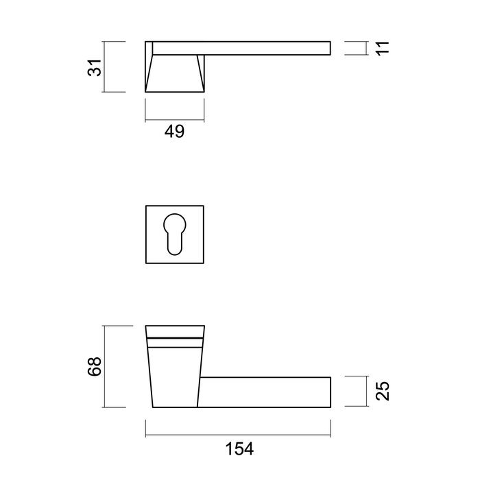 HDD Türgriffe aus mattem Bronze von SELIZ
