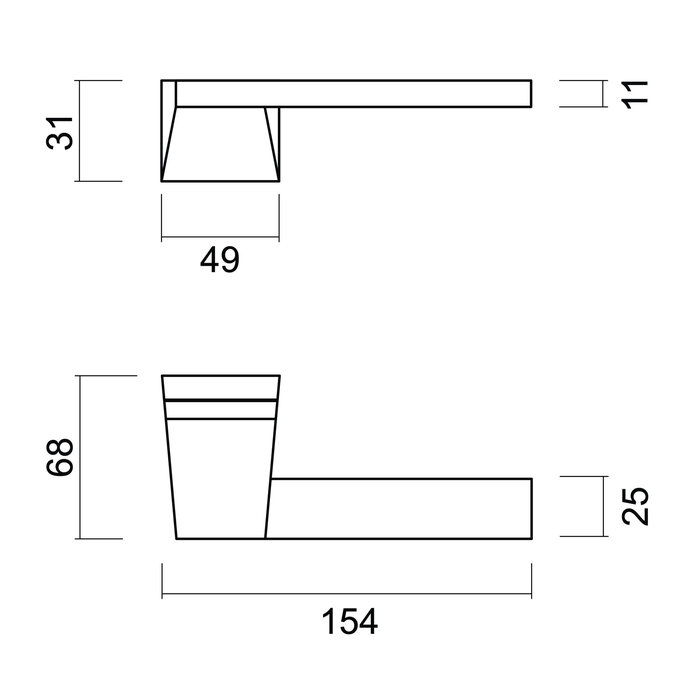 HDD Matt bronze door handles SELIZ