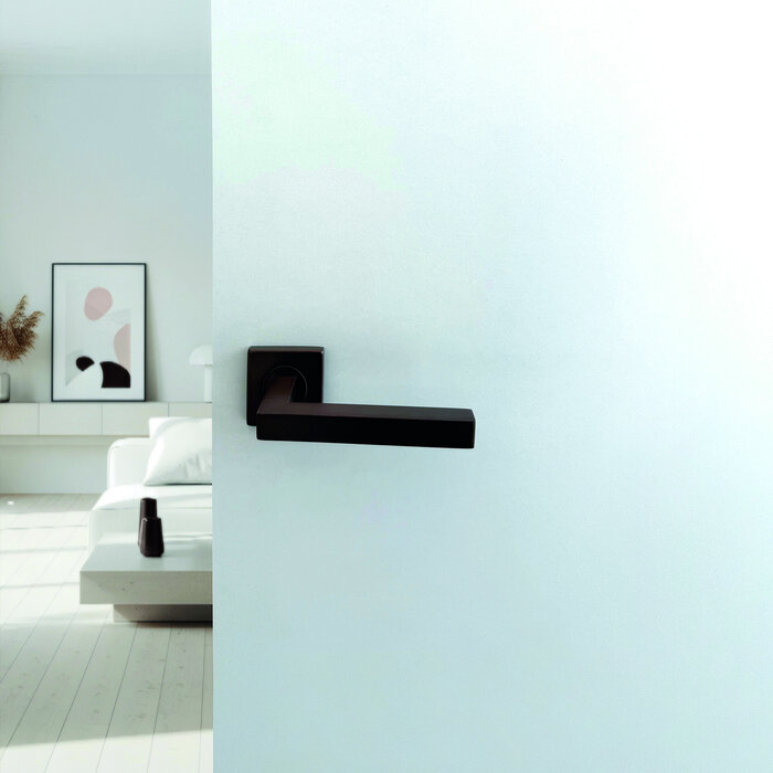 HDD Poignées de porte en bronze mat, forme Kubic, 16 mm