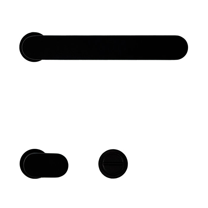 HDD Schwarze, minimalistische Türgriffe, minimalistisches Design mit minimalistischer Rosette (Ø 25 mm)