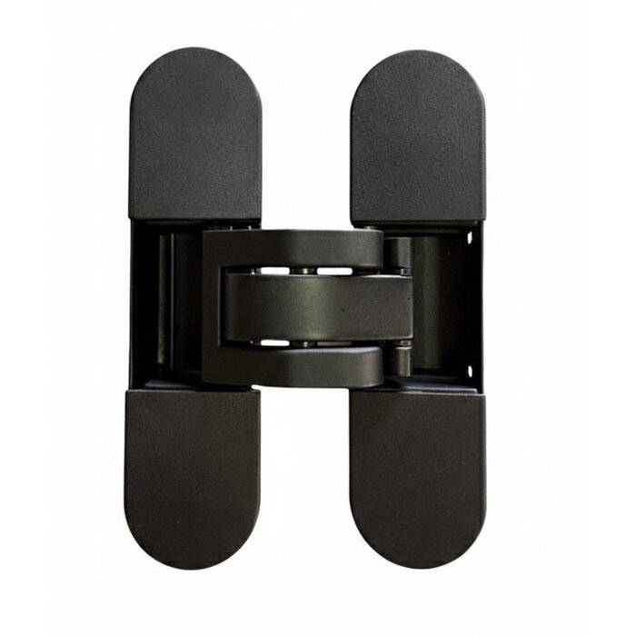 JAIROL Charnières 3D invisibles noires 111 x 29 mm - 80 kg