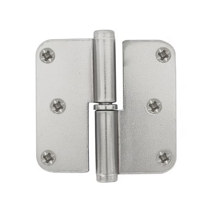 Dauby Hinge PRE33 wrought iron (FP) Belgian right, DIN left 80x80x2.5 mm