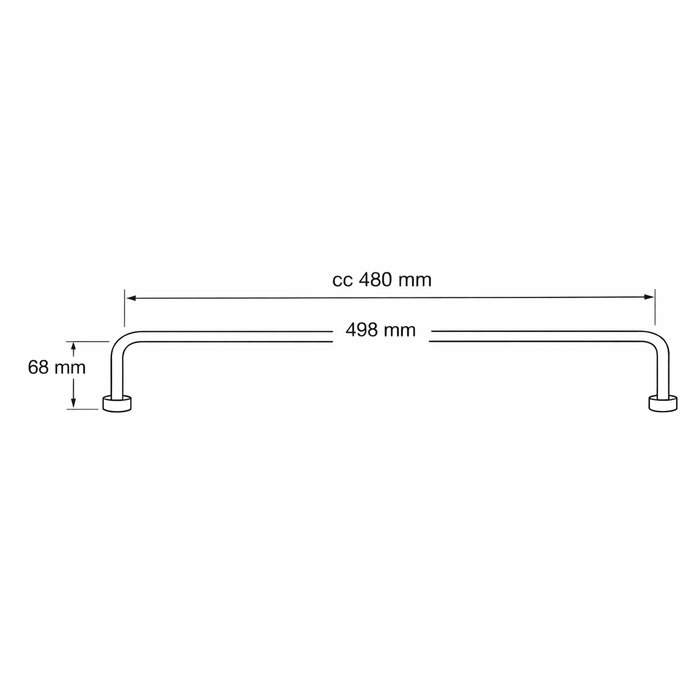 I.B.E. Aluminum towel rack - matt black - cc288 / cc480