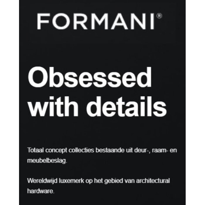 Formani Formani deurgreep SQUARE JB320 NP/PS/PA - Wit - 3 varianten