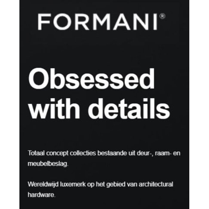 Formani Formani deurgreep SQUARE JB320 NP/PS/PA - Gepolijst RVS - 3 varianten