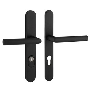 Artitec Veiligheidsdeurbeslag met T-deurklinken op smal schild SKG***  2 x T-deurklink - Zwart - PC 72 of 92 mm