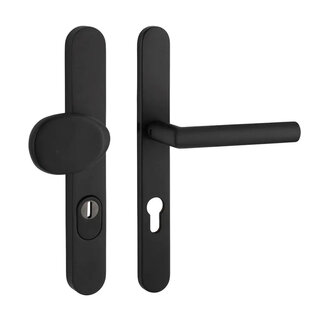 Artitec Veiligheidsdeurbeslag op smal schild SKG*** knop/deurklink T - Zwart - PC 72 of 92 mm