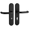 Artitec Sicherheitstürbeschlag mit Schutzschild SKG*** 2 x Türgriff U - Schwarz - PC 72 oder 92 mm