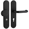 Artitec Security door fitting on shield SKG*** knob/door handle U - Black - PC 72 or 92 mm