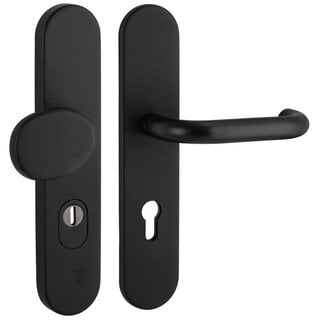 Artitec Security door fitting on shield SKG*** knob/door handle U - Black - PC 72 or 92 mm