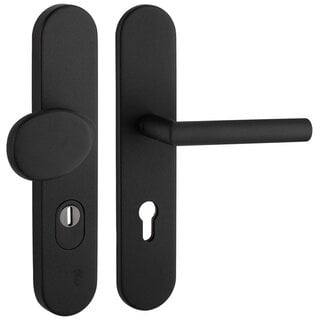 Artitec Security door fitting on shield SKG*** knob/door handle T - Black - PC 72 or 92 mm