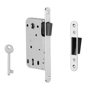 Aprile Serrure magnétique 2867, trou de serrure 90 mm - 196 x 18 mm - chrome poli