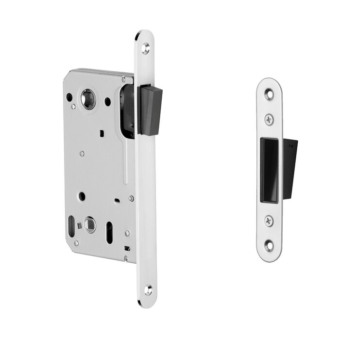 Aprile Magneetslot 2869 WC asmaat 90mm - afgeronde voorplaat 196x18mm - gepolijst Chrome