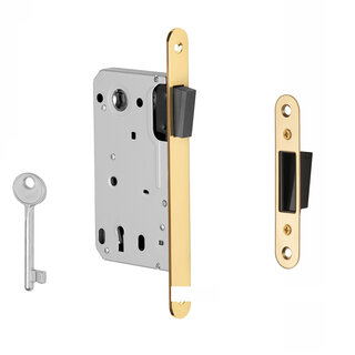 Aprile Magnetic lock 2867 keyhole 90mm - 196x18mm - polished gold PVD