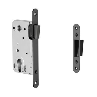Aprile Magnetic lock 2868 Cylinder hole 85mm - 196x18mm - matt black