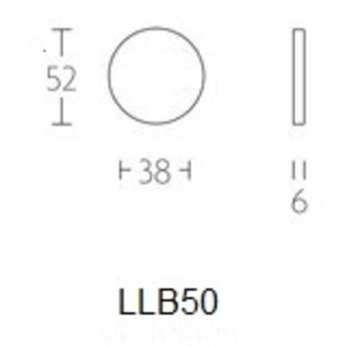 Formani 1 x Blindplatte Basics LBB50, 6 mm – Mattschwarz