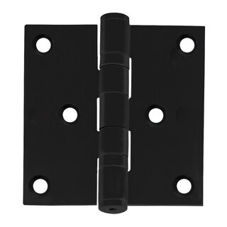 Intersteel Charnière à bille noire droite 76x76x2,5 mm en acier inoxydable