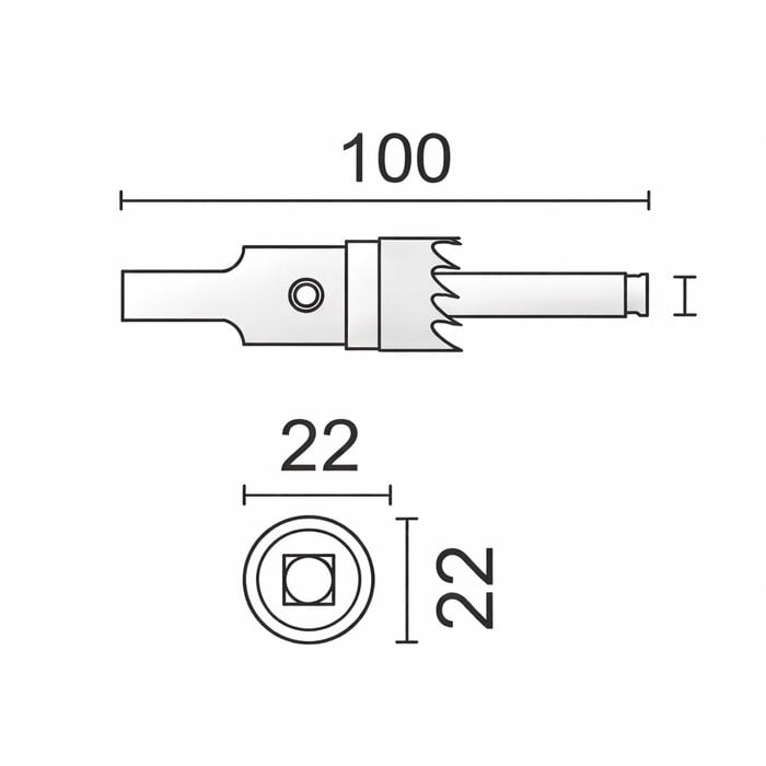 HDD Minimal crank hole drill 22 mm