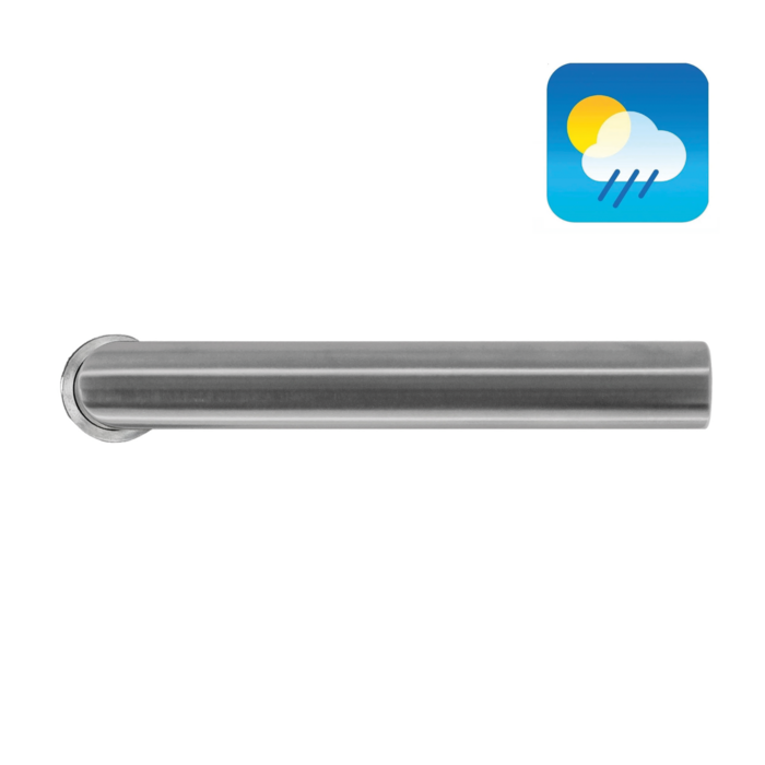 HDD Stainless steel plus door handles I-Shape 19 mm with minimalist rosette Ø 25 mm