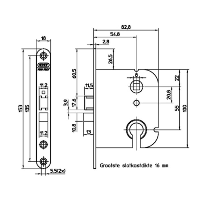 NEMEF NEMEF day and night lock 1449 - DM 55 mm - PC 55 mm